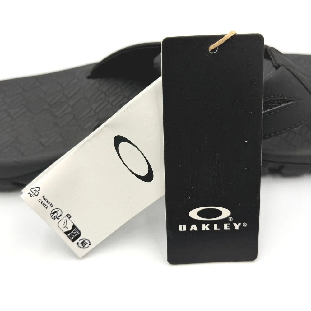 Oakley Operative Sandal 2.0 Mens Size 13 Blackout Sport Flip Flop Black **NEW**